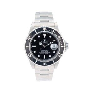 Rolex Submariner 16610 40mm Black Luminous Dial Rotatable Bezel w/ Black Insert